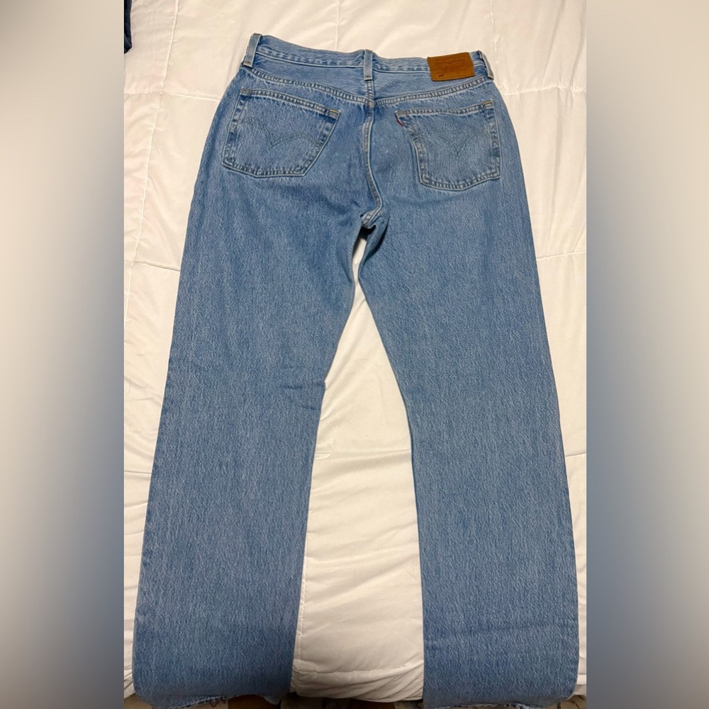 Vintage Levi 501 Blue Denim Jeans - Picture 3 of 4
